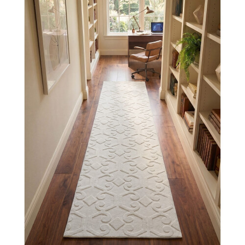 Beliani Rug GANNETT Off-White 80 x 300 cm 1
