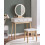 Beliani Dressing Table with Mirror and Stool FEDRY LED Grey 2