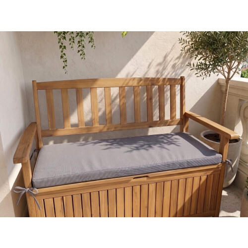 Beliani Bench Seat Pad Cushion SOVANA 108 x 45 cm Grey 1