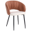 Beliani Set of 2 Chairs WALLA Fabric Golden Brown 4