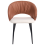 Beliani Set of 2 Chairs WALLA Fabric Golden Brown 5