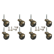 1.5Inch Casters Wheels for Furniture Casters Set of 8 with 8 x 38mm Mounting Stem Sleeve Socket Insert Replacement