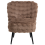 Beliani Armchair VOSS Faux Fur Light Brown 5