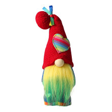 Gnomo del Arco Iris del CorazóN del Amor MuñEca Enana Sombrero de Copa MuñEco de Peluche Juguete Elfo Sin Rostro Adornos de Gnomos Gonk para