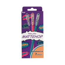 Set di Penne Gel Pentel MATTEHOP Enchantment, 7 Colori (K110-V7STC)