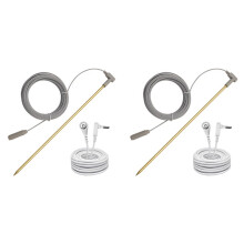 2X Copper Grounding Rod with 40ft Female Ground Cord, Portable Ground Rod Kit,for Grounded Earth Connected Products A