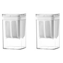 2X 1100ml Yoghurtfilter en Zeef Fijnmazig Transparant Doosje Zelfgemaakte Scherm Kaasvochtscheider Maker voor de Keuken