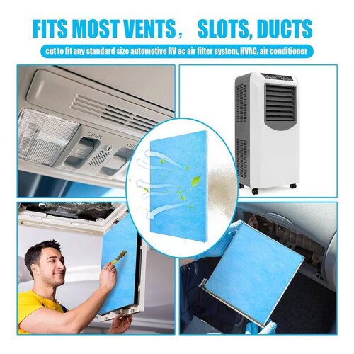 2X Merv 8 Reusable Air Vent Filter Cut to Fit Electrostatic Floor Vent Filter Washable Replacement Ac Filter Compatible 2
