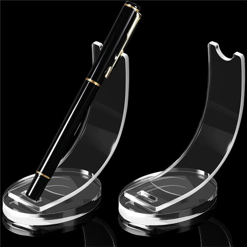 6 Stücke Acryl Stift Halter Bildschirm Ständer, Geeignet für Haus Schule Büro oder Geschäft (Transparent) 1