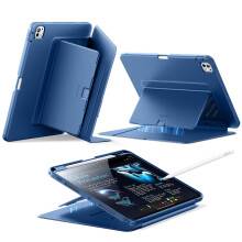 ESR per iPad Pro 11 Pollici Custodia (M5/M4) 2025/2024, Supporto Verticale, Angoli Multipli, Custodia Ultra-Stabile con Porta Matita, Blu
