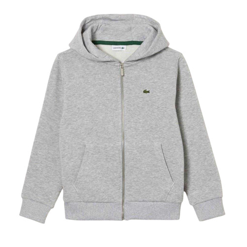 Lacoste (10 Years, Grey Marl) Lacoste Boys Basic Full Zip Hoodie