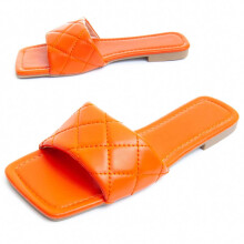(Orange, 36) Flache Damensandale. Montevita Palanti 82849