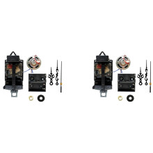 2X Quartz Pendulum Clock Movement with Black Hands,with Music Box Speaker,Battery Operated,Melody Mechanism for Clock