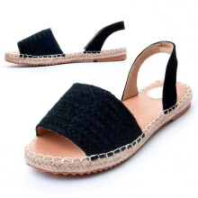 (Schwarz, 36) Damen-jute-sandalen. Montevita Yuttan4 85442