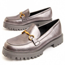 (Grau, 41) Damen-plateau-loafer. Montevita Macca3 96608
