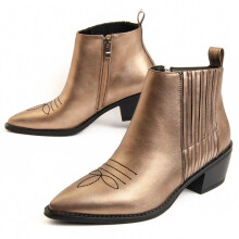 (Golden, 38) Damen-ankle-boots Mit Absatz. Montevita Espuela 96625