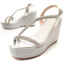 (Silber, 39) Espadrille-keilsandale Für Damen. Montevita Wesparto8 88508