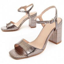 (Silber, 36) Damen-sandalen Mit Absatz. Montevita Sandale 88456