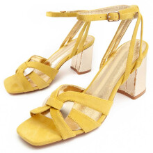 (Gelb, 41) Damen-sandalen Mit Absatz. Montevita Sandale 26 91760
