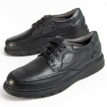 (Schwarz, 44) Herren-lederschuh. Purapiel Confore 98976
