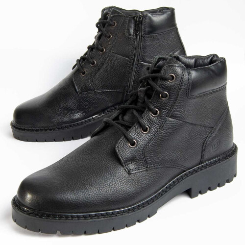 (Black, 40) Leather Boot For Men. Purapiel Botiel10 99007