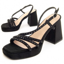 (Schwarz, 36) Damen-sandalen Mit Absatz. Montevita Festsand2 88514