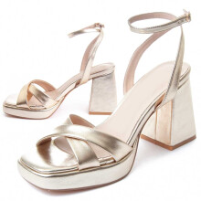 (Golden, 40) Damen-sandalen Mit Absatz. Montevita Festsand4 88519