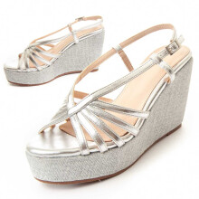 (Silber, 39) Espadrille-keilsandale Für Damen. Montevita Wesparto5 88502
