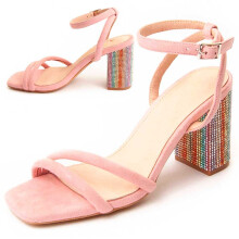 (Rosa, 38) Damen-sandalen Mit Absatz. Montevita Sandrarey7 90508