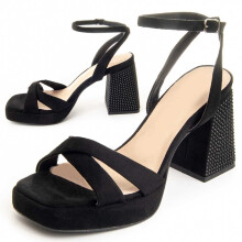 (Schwarz, 41) Damen-sandalen Mit Absatz. Montevita Festsand3 88516