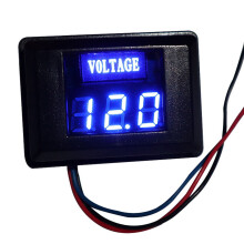 12V Woltomierz Cyfrowy Tester NapięCia WskaźNik Jasny WyśWietlacz LED do Silnika Samochodowego RV Niebieski
