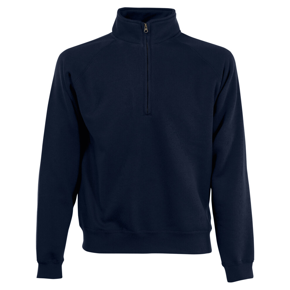 Fruit Of The Loom (2Xl, Deep Navy) Mens Zip Neck Sweatshirt
