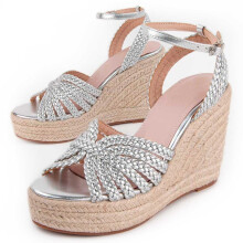 (SILBER, 40) Damen-keilsandalen. Montevita Salia3 102965