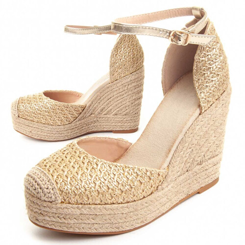 (Dorado, 40) Montevita Luca2 Espadrillas Con Zeppa Da Donna 87292