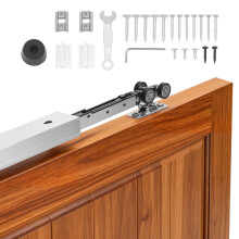 Kit di Ferramenta per Porta Scorrevole VEVOR, Kit di Binario per Porta da 44,69" con Meccanismo di Chiusura Morbida