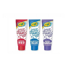 Crayola Badkuip Vingerverf 3 Kleurenset, 3 Ounce Tubes (Radical Red, Bluetiful Blue, Royal Purple)