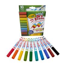 Crayola Wasbare Dura-Wedge Tip Drooguitwisbare Markers, 10 Stuks