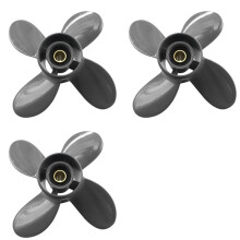 3pièces 9 1 / 4X11 Hélice Hors-Bord de Bateau, pour 9.9HP F9.9 15HP F15C F15 F20 BF8D / BF9.9D BF9.9 / BF15A BF15D / BF20