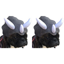 2X Haustier Triceratops Hund Dinosaurier Hut Haustier Katze Hund Hut Haustier Transformation Kappe Haustier Kopfbedeckung Kostüm Hund Hut Kappe