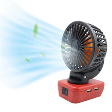 Ventilador Eléctrico Plegable con Batería de Iones de Litio, Cargador USB para Teléfono Móvil, Power Bank para M18 con Batería de Iones de