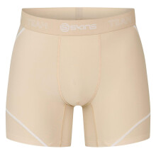 (M, Cream) Skins Mens Dynamic Team Stripe Detail Compression Shorts