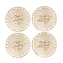 4 PCS Embroidery Floss Organizer Wooden Round Stitch Thread Holder Needlework Thread Sorter DIY Sewing Supplies