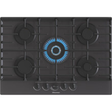 Hisense GG773B Built In 75cm 5 Burners Black Gas Hob
