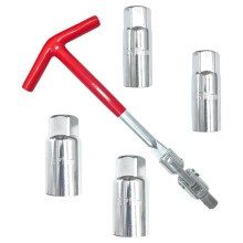 Socket Wrench, T-Handle with Two 16mm (5/8 Inch) and Two 21 (13/16 Inch) Wrench