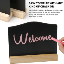 Paquet de 12 Tableaux Noirs, Tableaux à Craie pour Notes de Cuisine avec Supports 10 X 7,2 cm, Petit Tableau Noir pour Messages de Table