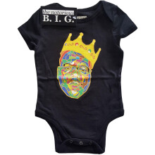 (24 Months, Black) Biggie Smalls Baby Crown Babygrow