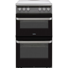 Amica AFC5100SI 50cm Free Standing Electric Cooker with Ceramic Hob Silver A/A