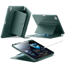 ESR per iPad Pro 13 Pollici Custodia (M5/M4) 2025/2024, Cover con Supporto Verticale, Angoli Multipli, Verde