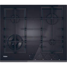 Haier HAVG6BF4TBPB Series 4 Built In 60cm 4 Burners Black Glass Gas Hob