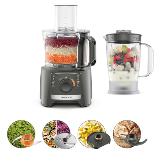 Kenwood Kenwood FDP31.170 GY MultiPro Compact Food Processor 800 Watt Variable Speed 1